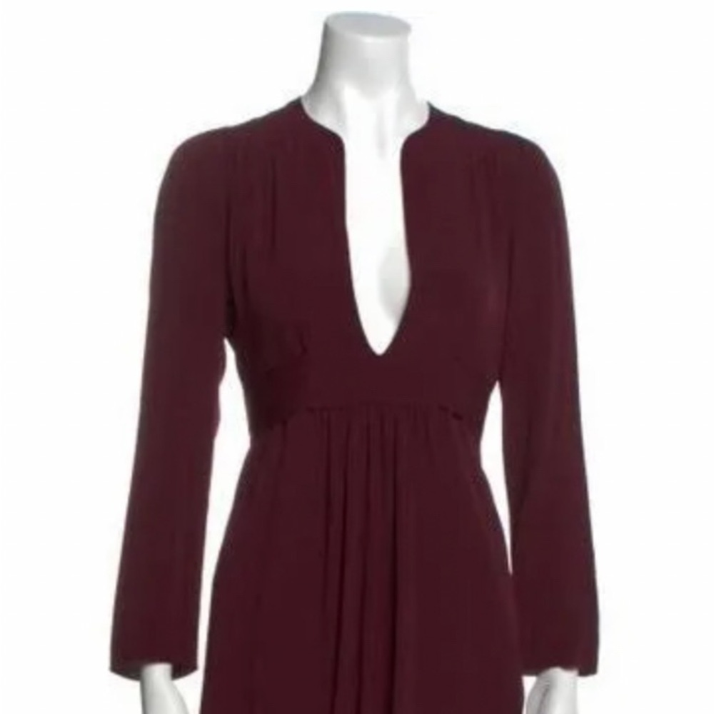 Authentic PRADA Brown Deep Plunge Tie Waist Top - Size EU 40 - Small